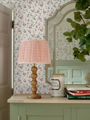 Laura Ashley Coral Pink Priory 10M Wallpaper - Image 1 of 3