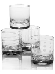 Mikasa Set of 4 Clear Cheers Tumbler Glasses - Image 4 of 5