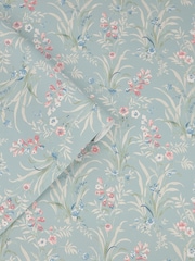 Laura Ashley Dark Duck Egg Blue Mosedale Posy 10M Wallpaper - Image 2 of 3