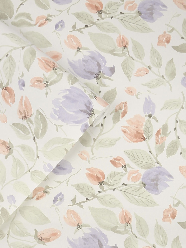 Laura Ashley Pale Sage Green Orisia Peony 10M Wallpaper - Image 2 of 3