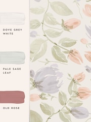 Laura Ashley Pale Sage Green Orisia Peony 10M Wallpaper - Image 3 of 3