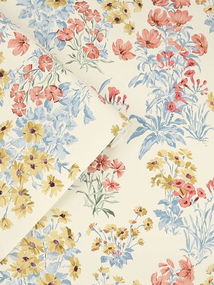 Laura Ashley Ochre Yellow Megan 10M Wallpaper - Image 2 of 3
