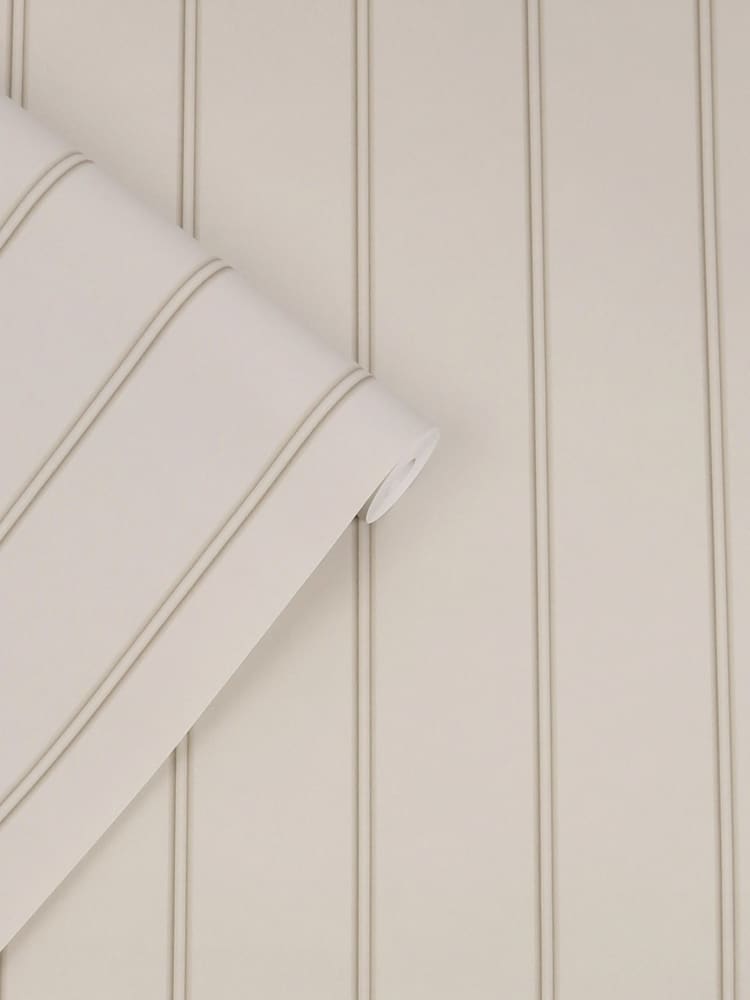 Laura Ashley Dove Grey Chalford Wood Panelling 10M Wallpaper - Image 2 of 3