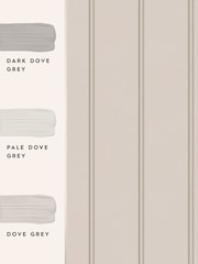Laura Ashley Dove Grey Chalford Wood Panelling 10M Wallpaper - Image 3 of 3