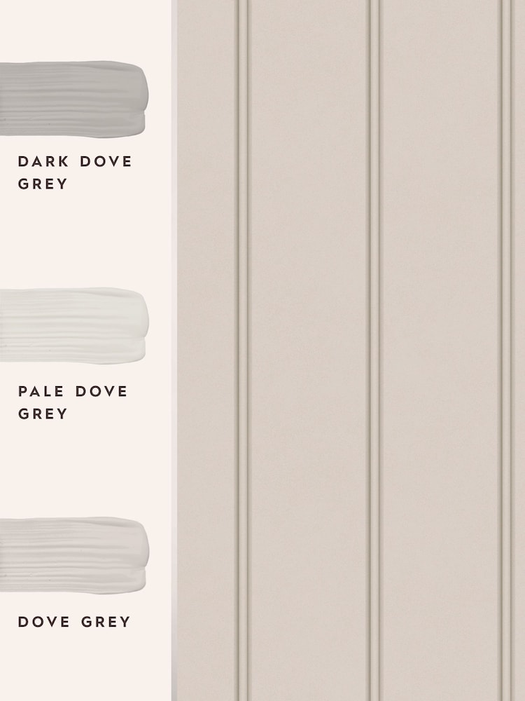 Laura Ashley Dove Grey Chalford Wood Panelling 10M Wallpaper - Image 3 of 3