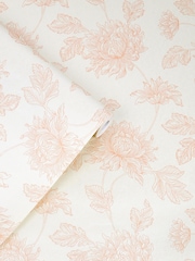 Laura Ashley Plaster Pink Stratton 10M Wallpaper - Image 2 of 3