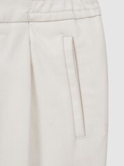 Reiss Ecru Brighton 13-14 yrs Relaxed Elasticated Trousers with Turn-Ups - Image 3 of 4