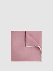 Reiss Pink Liam Polka Dot Silk Pocket Square - Image 1 of 5
