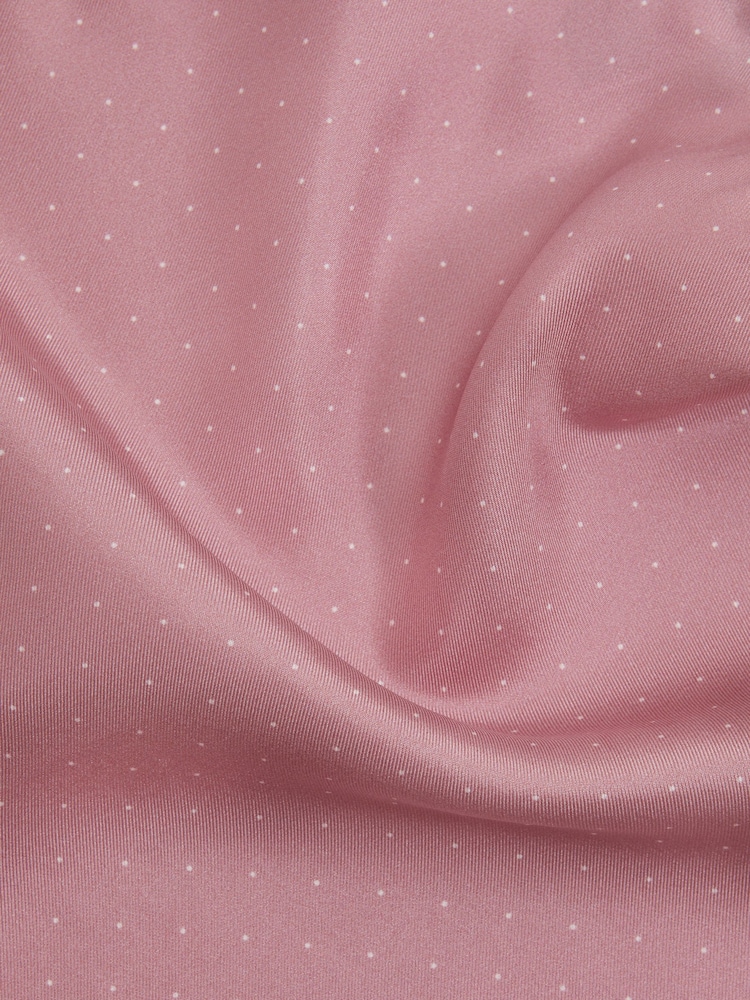 Reiss Pink Liam Polka Dot Silk Pocket Square - Image 5 of 5