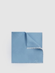 Reiss Blue Liam Polka Dot Silk Pocket Square - Image 1 of 5