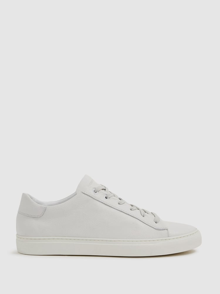 Harrys of London Grained Leather Trainers - Image 1 of 5