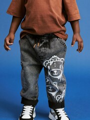 Grey Denim Bear Utility Jeans (3mths-7yrs) - Image 1 of 7