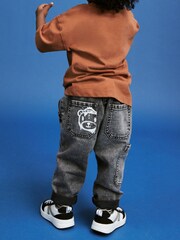 Grey Denim Bear Utility Jeans (3mths-7yrs) - Image 3 of 7