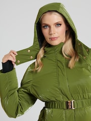 South Beach Green Shiny Ski Padded Jacket - Image 4 of 6