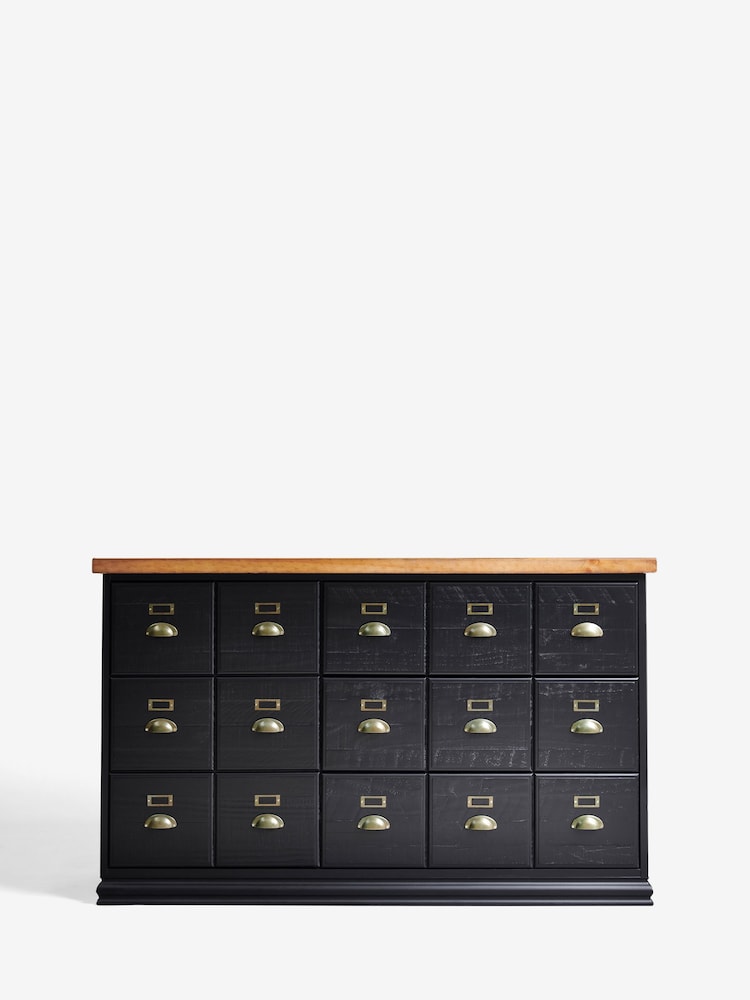 Rockett St George Black Apothecary Style Large Sideboard - Image 7 of 7