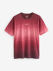 Red 100% Cotton Dip Dye T-Shirt - Image 6 of 8