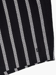 French Connection Black Cotton Striped Elasticated Shorts - Image 5 of 5