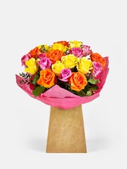 Bright Rose Fresh Flower Bouquet in Gift Bag - Image 4 of 5