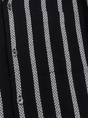 Хлопковая рубашка в полоску с отложным воротником и карманом на груди French Connection - Изображение 6 6