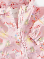 Pink Unicorn Shower Resistant Printed Cagoule (3mths-7yrs) - Image 7 of 7
