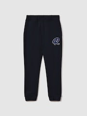 Reiss Navy Toby 3-9 yrs Elasticated Waist Motif Joggers - Image 2 of 4