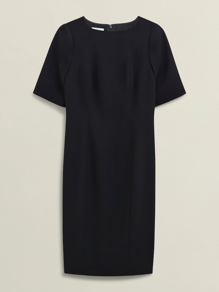 Hobbs Black Rae Sleeved Dress - Image 6 of 6