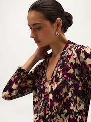 Hobbs Purple Aimee Printed Top - Image 3 of 5