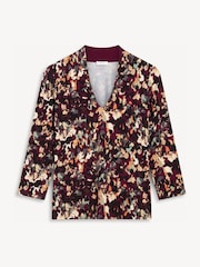 Hobbs Purple Aimee Printed Top - Image 5 of 5