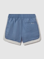 Reiss Sea Blue/Ecru Surf Teen Contrast Drawstring Swim Shorts - Image 2 of 3