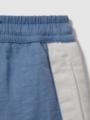Reiss Sea Blue/Ecru Surf Teen Contrast Drawstring Swim Shorts - Image 3 of 3