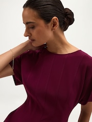 Hobbs Purple Melina Dress - Image 4 of 6