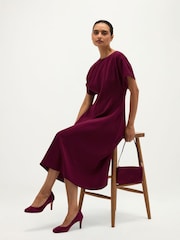 Hobbs Purple Melina Dress - Image 5 of 6