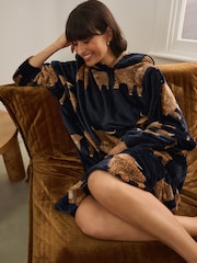 Navy Blue Hamish The Highland Cow Oversized Blanket Hoodie - Image 2 of 6