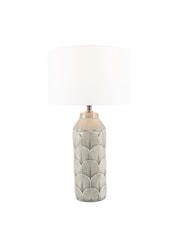 Pacific Black Bethan Embossed Ceramic Table Lamp - Image 3 of 4