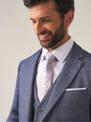 Skopes Blue Jude Tweed Tailored Fit Suit Jacket - Image 1 of 6