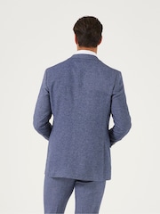 Skopes Blue Jude Tweed Tailored Fit Suit Jacket - Image 3 of 6