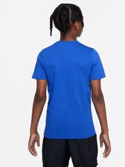 Nike Royal Blue 100% Cotton Futura T-Shirt - Image 2 of 4