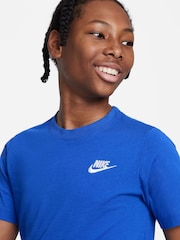 Nike Royal Blue 100% Cotton Futura T-Shirt - Image 4 of 4
