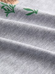 Szary melanżowy - Hamish The Highland Cow Graphic Cap Sleeve T-Shirt - Image 5 of 5