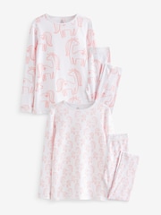 Pink Unicorn Print Kind to Skin Pyjamas 2 Pack (9mths-12yrs) - Image 1 of 5