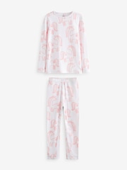 Pink Unicorn Print Kind to Skin Pyjamas 2 Pack (9mths-12yrs) - Image 3 of 5