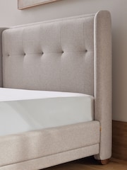 Wool Blend Stone N. Premium Chandler Upholstered Bed Frame - Image 6 of 10