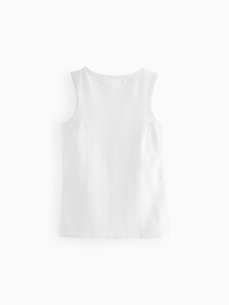 Weiß - Kind to Skin 3 Pack Vests (1.5-12yrs) - Image 3 of 4