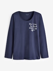 Blau - Triumph Langarm-Pyjama aus 100 % Baumwolle - Bild 4 von 5