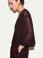 Jigsaw Purple Sheer Cardigan - Image 2 of 5