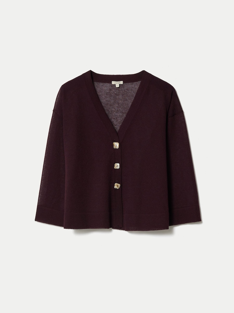 Jigsaw Purple Sheer Cardigan - Image 5 of 5 Jigsaw Purple Sheer Cardigan - Image 5 of 5