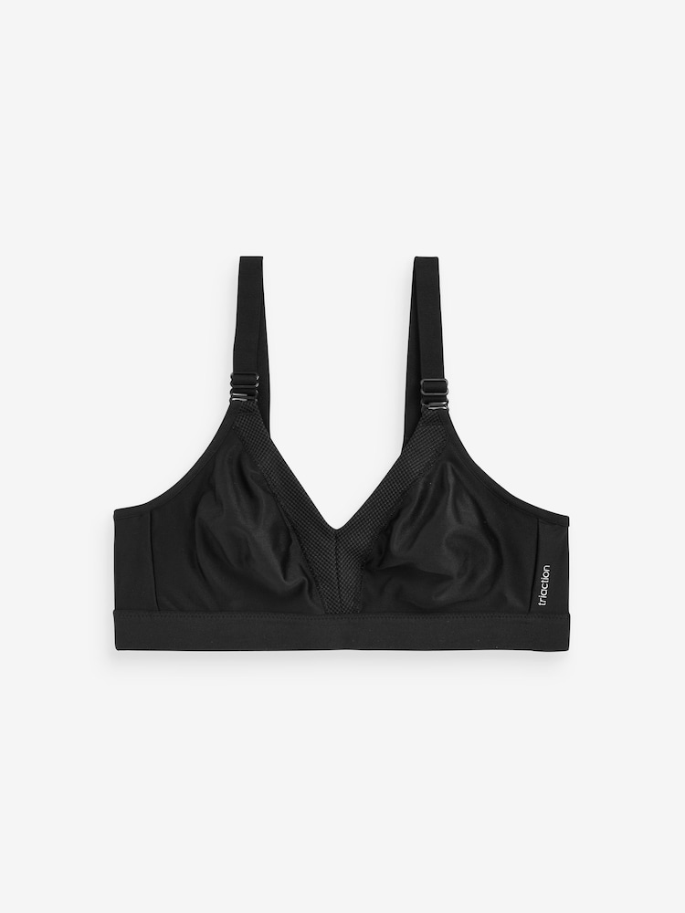 Triumph Triaction Wellness Non-wired Black Sports Bra - Image 4 of 4