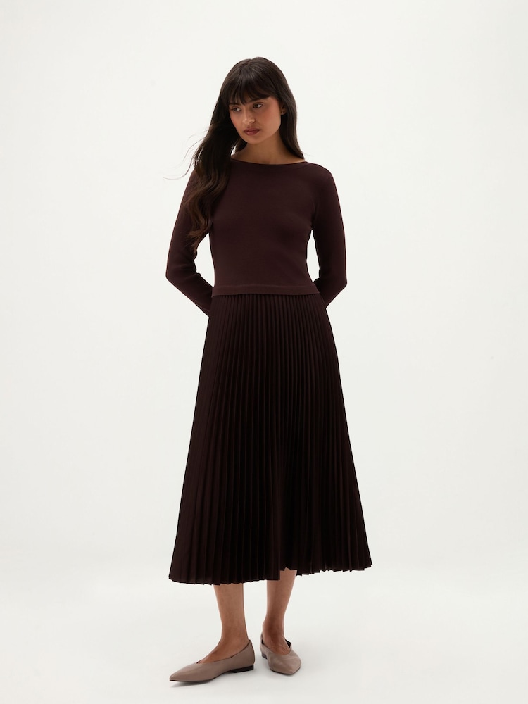 Marrón - Vestido de punto Lucinda de Hobbs - Imagen 1 de 5