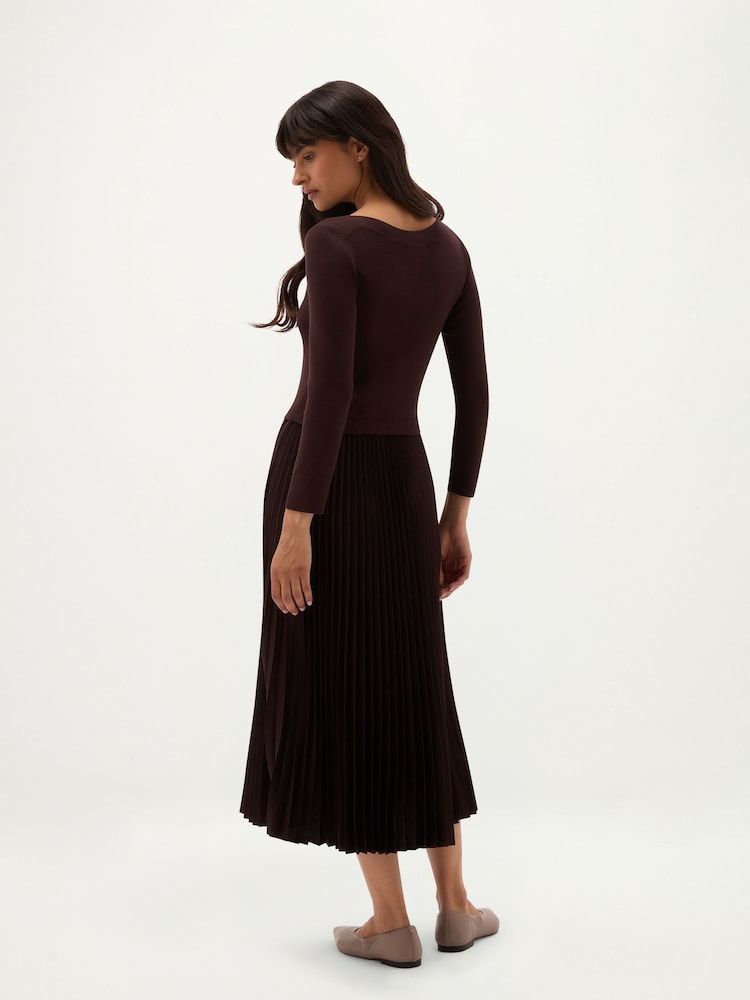 Marrón - Vestido de punto Lucinda de Hobbs - Imagen 2 de 5