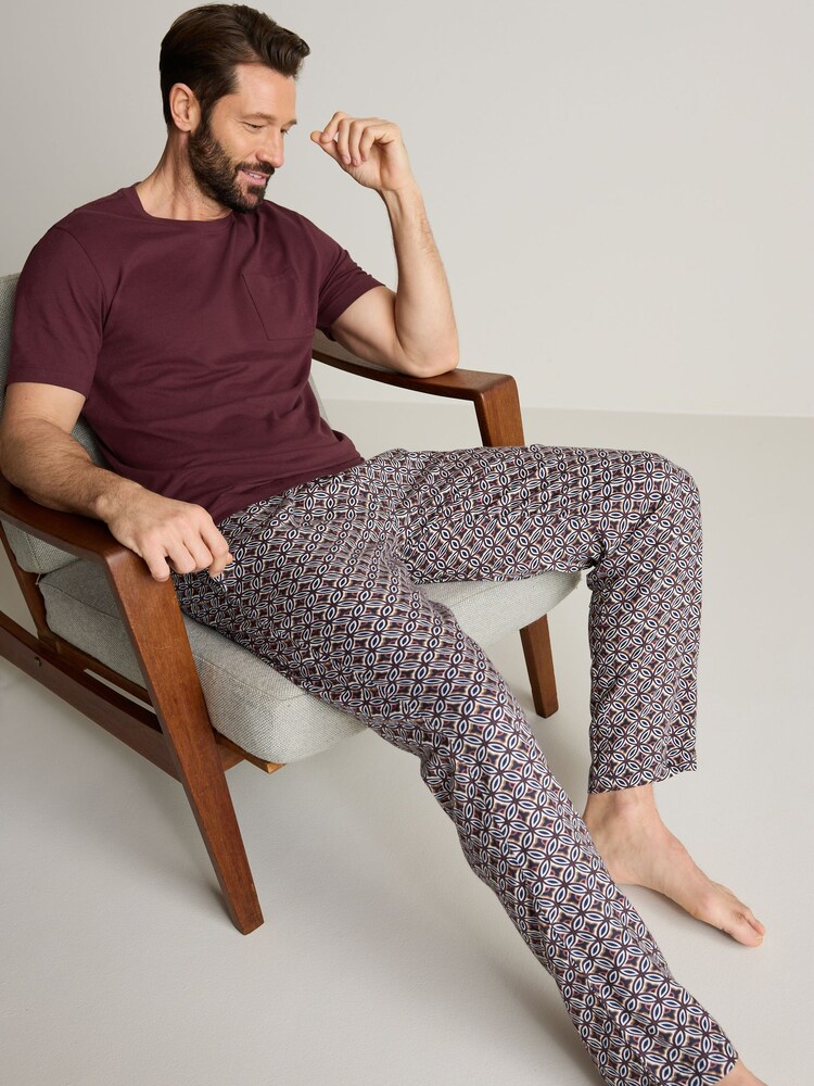 Purple Soft Geo Lightweight Pyjamas Set - Image 2 of 10 Purple Soft Geo Lightweight Pyjamas Set - Image 2 of 10